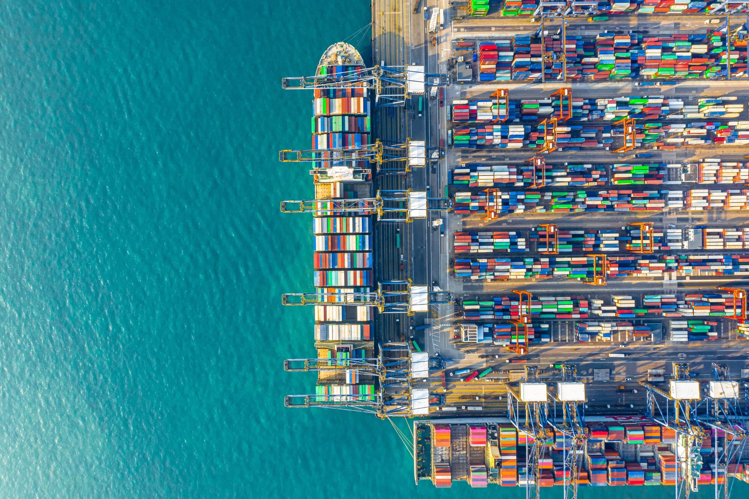 Container Cargo freight ship Terminal in Hong kong